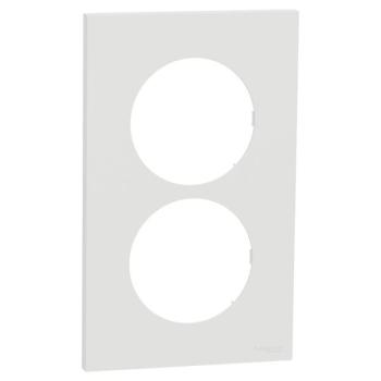  Odace plaque 2 postes 57mm bla 