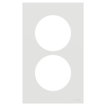  Odace plaque 2 postes 57mm bla 