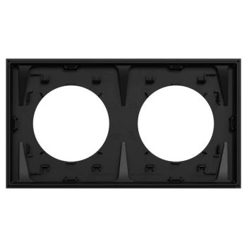  Odace plaque 2 postes noir 