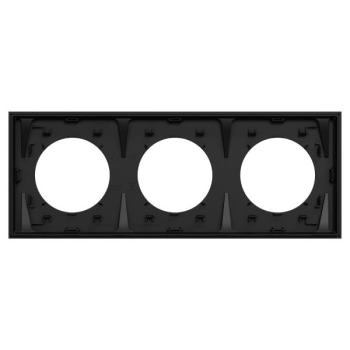  Odace plaque 3 postes noir 
