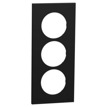  Odace plaque 3 postes 57mm noi 