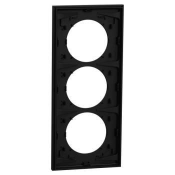  Odace plaque 3 postes 57mm noi 