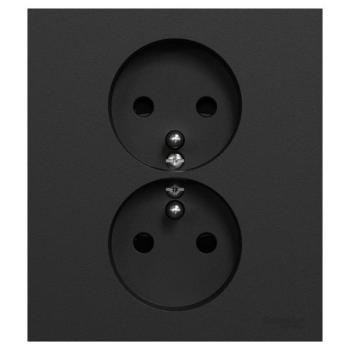  Odace prise 2P+T double noir g 