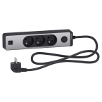  Multipr 3P 2USB 1,5m anthr/alu 