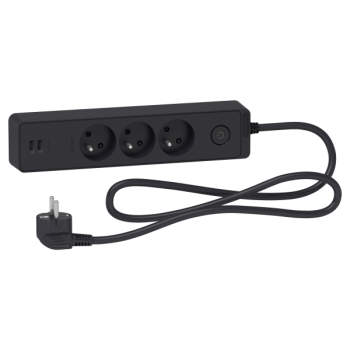  Multipr 3P 2USB 1,5m anthr 