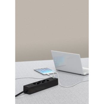  Multipr 5P 2USB 1,5m anthr 