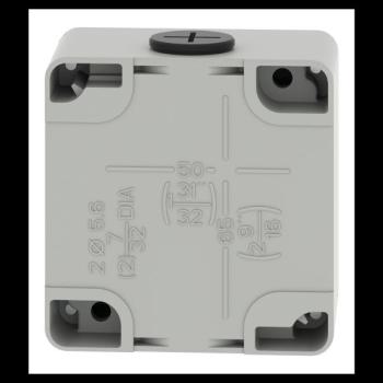  Boite vide grise 2 trous 22mm 