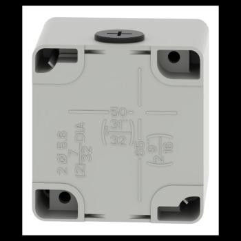  Boite vide grise 1 trou 30mm 