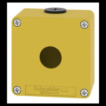  Boitier vide jaune 1 trou 22mm 