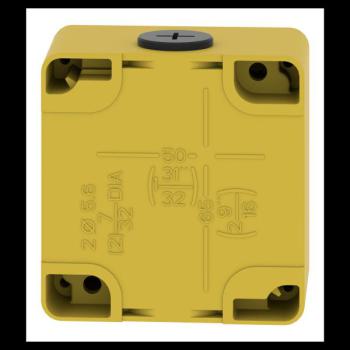  Boitier vide jaune 1 trou 22mm 