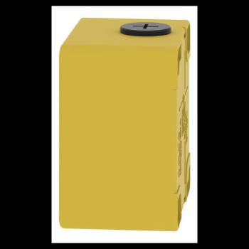  Boitier vide jaune 1 trou 22mm 