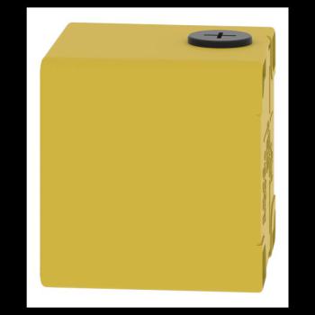  Boitier vide jaune 1 trou 22mm 