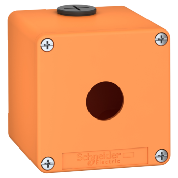  Boite vide orange 1 trou 22mm 