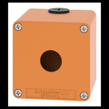  Boite vide orange 1 trou 22mm 