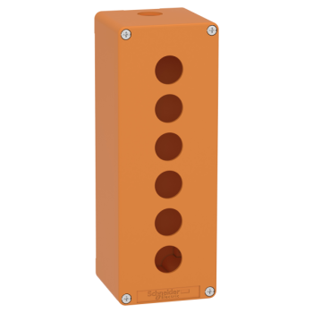  Boite vide orange 6 trous 22mm 