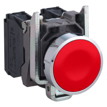  BOUTON POUSSOIR, ROUGE, 1 