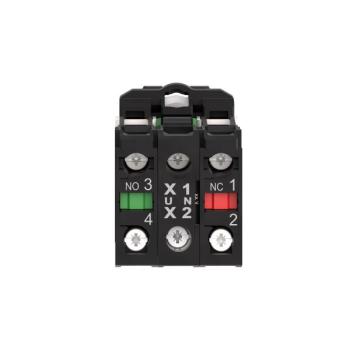  BP lumineux rouge 1O+1F 24V 