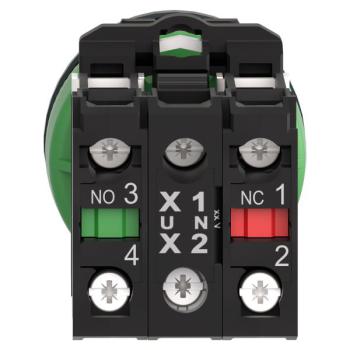  BP lum flush rouge 1O+1F 110V 