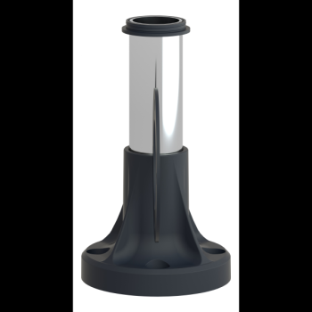  TUBE ALU 100MM PIED PLAST 