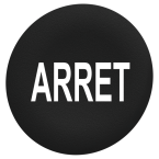  capsule BP flush 'ARRET' noir 