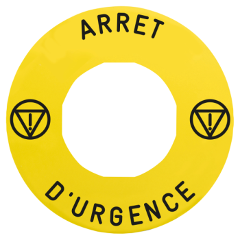  ETIQUETTE JAUNE ARRET D U 