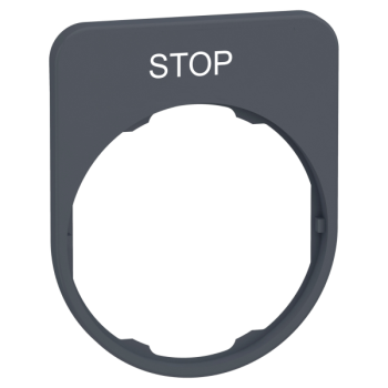  LEGEND PLATE WITH STOP MA 